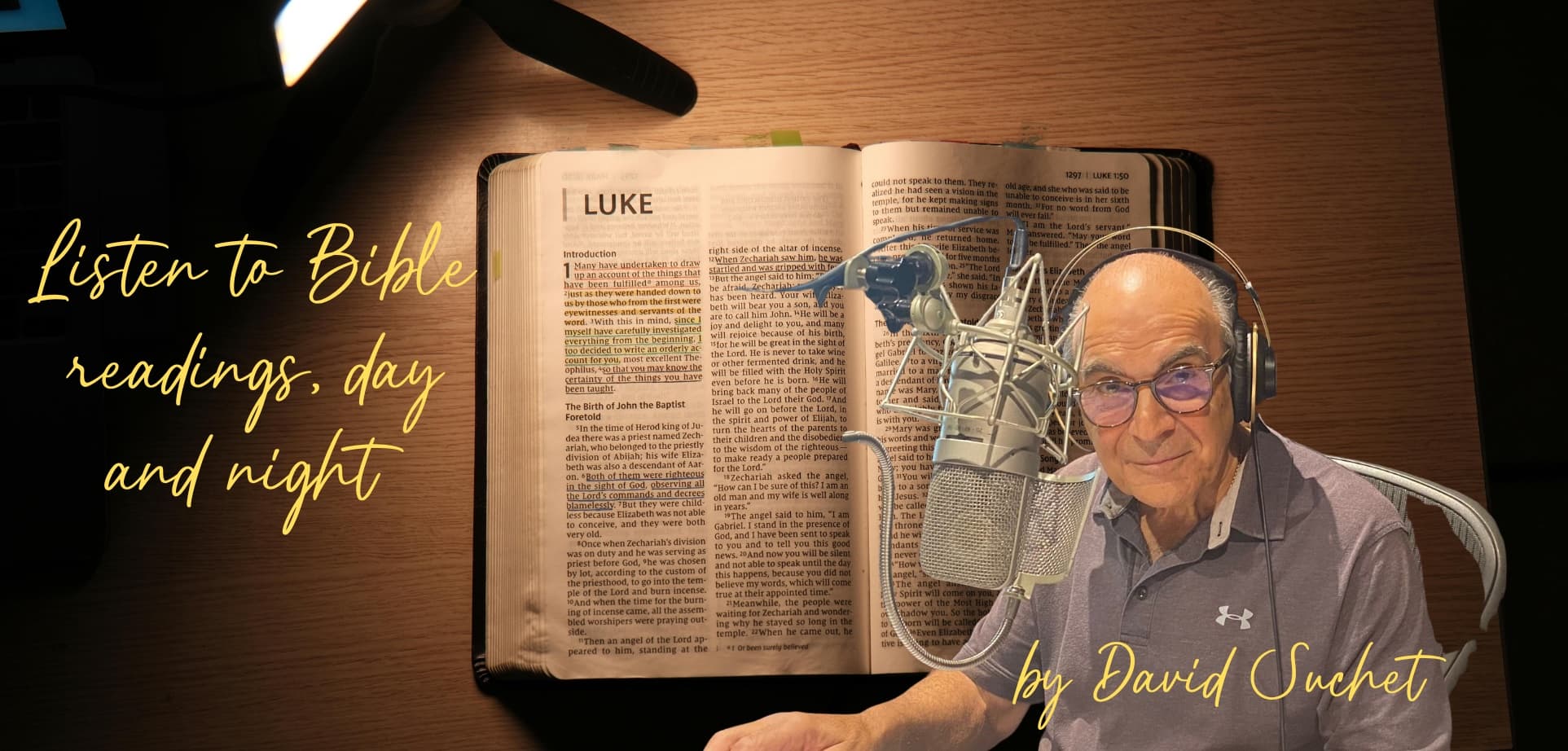 Listen to Bible readings day and night with David Suchet
